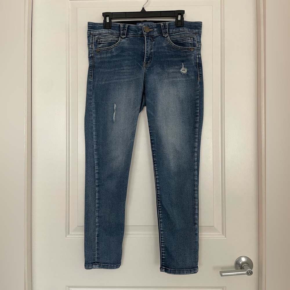 Democracy Distressed Blue Skinny Jeans Size 10 Stretch Absolution